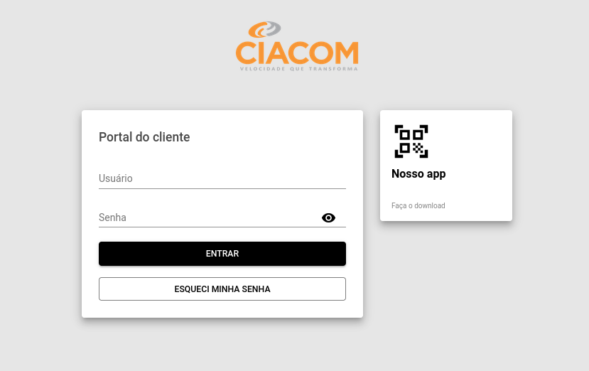 Login do Portal do Cliente Ciacom