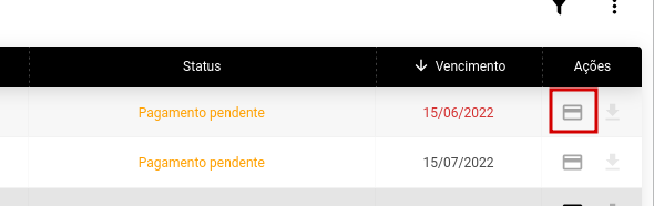 Botão de Pagamento da Fatura